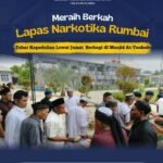 Meraih Berkah, Lapas Narkotika Rumbai Tebar Kepedulian Lewat Jum'at Berbagi Di Masjid At-Taubah