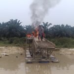 Polsek LTD Tertibkan Aktivitas PETI Di Aliran Sungai Jake, Satu Dompeng Dimusnahkan