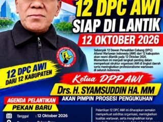 12 DPC AWI Bersiap Dilantik 12 Oktober 2026, Ketua DPP AWI Jakarta Akan Pimpin Prosesi Pengukuhan
