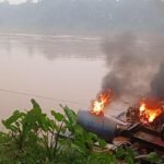 Polres Kuansing Tertibkan PETI, Enam Rakit Dimusnahkan Di Dua Lokasi