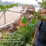 Polsek Benai Tindak Aktivitas PETI Di Tanjung Simandolak, Satu Rakit Dimusnahkan