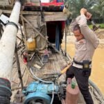 Polsek Singingi Hilir Tertibkan Dua Rakit PETI Jenis Dompeng Di Pulau Dani