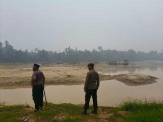 Polsek Cerenti Tindak Lanjuti Laporan Layanan Kepolisian 110 Terkait Aktivitas PETI Di Sungai Kuantan