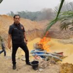 Polsek Benai Tindak Dua Rakit PETI Di Sungai Jambu, Jalur Patah