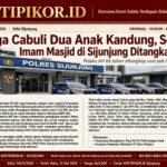Diduga Cabuli Dua Anak Kandung, Imam Masjid di Sijunjung Ditangkap Polres Sijunjung Usai Shalat Isya*