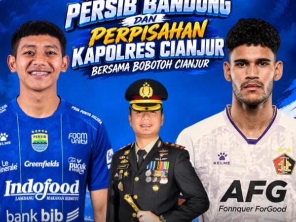 Polres Cianjur Gelar Nobar Persib vs Persik Malam Ini, Sekaligus Perpisahan Kapolres Bersama Bobotoh