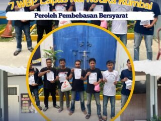 Hak Integrasi Terpenuhi 7 WBP Lapas Narkotika Rumbai Peroleh Pembebasan Bersyarat