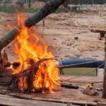 Polsek Kuantan Tengah Tertibkan 4 Unit Dompeng Diduga Untuk Aktivitas PETI Di Sentajo Raya