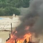 Polsek Kuantan Tengah Tindak Lanjut Laporan Layanan Kepolisian 110, Dua Rakit PETI Ditemukan Di Desa Pulau Kopung Sentajo