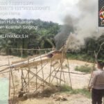 Polsek Kuantan Tengah Musnahkan Dua Unit Asbuk PETI Ilegal Di Desa Jake