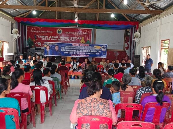 Dua Anggota DPRD Kota Gunungsitoli Fraksi NasDem Gelar Reses Bersama di Desa Binaka Kecamatan Gunungsitoli Idanoi.