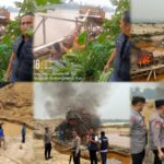 Polres Kuansing Tindak PETI, 12 Rakit Ditemukan Di Tiga Lokasi